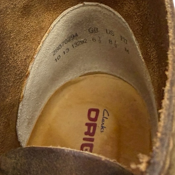 Clarks‎ Originals Desert Boots Men’s 8.5 Brown Leather Crepe Sole Lace-Up Chukka main image 8